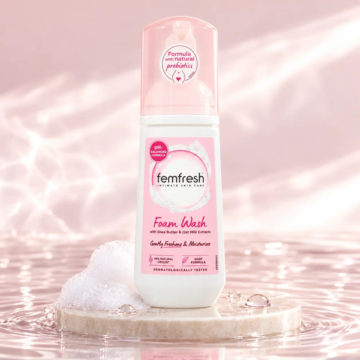 Femfresh Foam Wash Mousse Lavante Intime – Beurre de Karité & Lait d'Avoine 150 ml