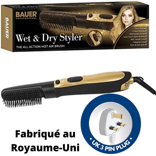 Bauer 38880 Wet & Dry Styler / Finitions de qualité salon pour cheveux humides ou secs BAUER