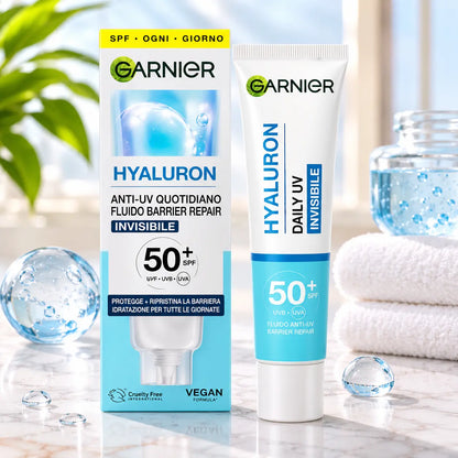 Fluide Protecteur Invisible Garnier Hyaluron Daily UV SPF 50+ — Acide Hyaluronique — 40 ml
