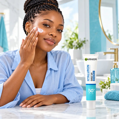 Fluide Protecteur Invisible Garnier Hyaluron Daily UV SPF 50+ — Acide Hyaluronique — 40 ml