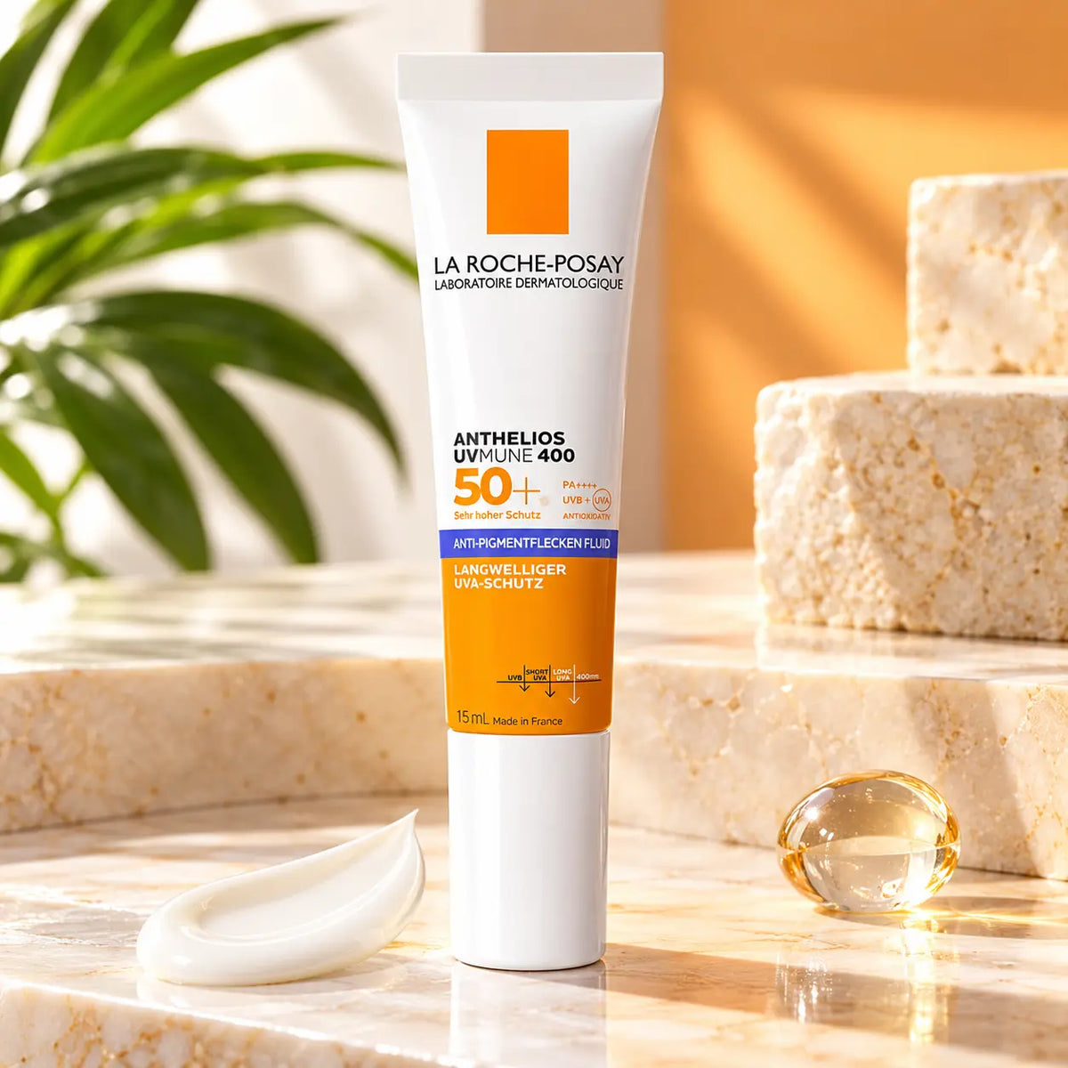 Fluide Solaire Anti-Taches La Roche-Posay Anthelios UVMune 400 Melasyl SPF 50+ — Format Voyage 15 ml