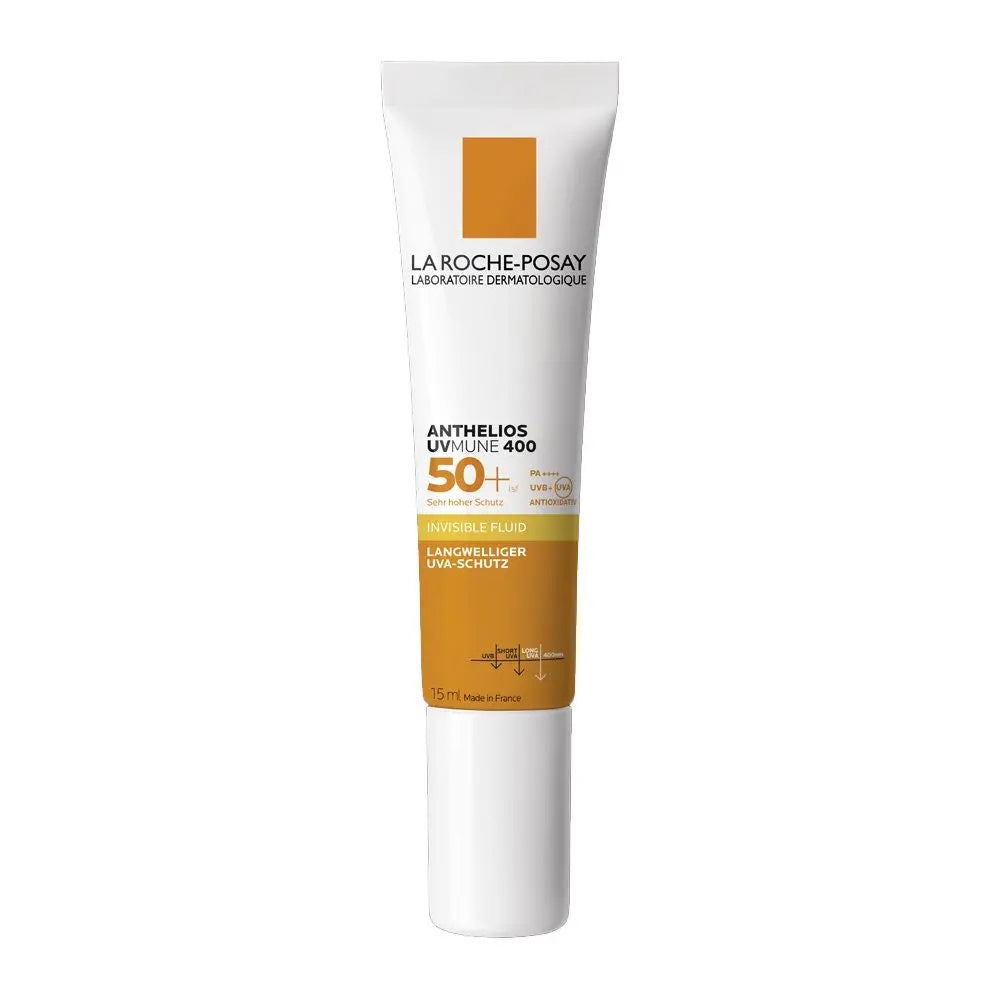 Fluide Solaire Invisible La Roche-Posay Anthelios UVMune 400 SPF 50+ — Format Voyage 15 ml