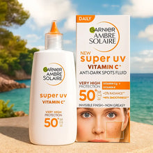 Charger l&#39;image dans la galerie, Garnier Ambre Solaire Vitamine C Fluide Quotidien Anti-Taches SPF 50+ 40 ml GARNIER
