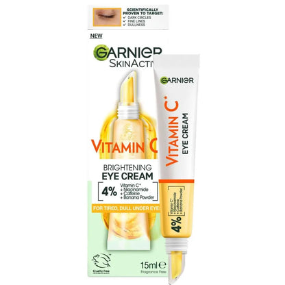 Garnier Crème Pour Les Yeux Éclaircissante 4% Vitamine C, Niacinamide, Caféine Et Poudre De Banane 15 ml GARNIER