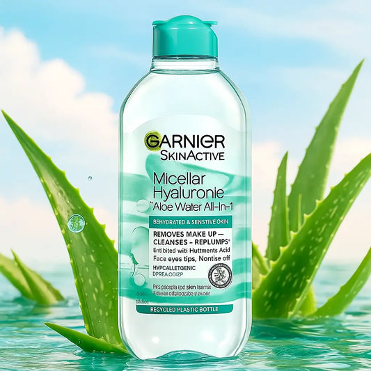 Garnier Eau Micellaire Hyaluronique Aloès 400 ml, Nettoie et Repulpe GARNIER
