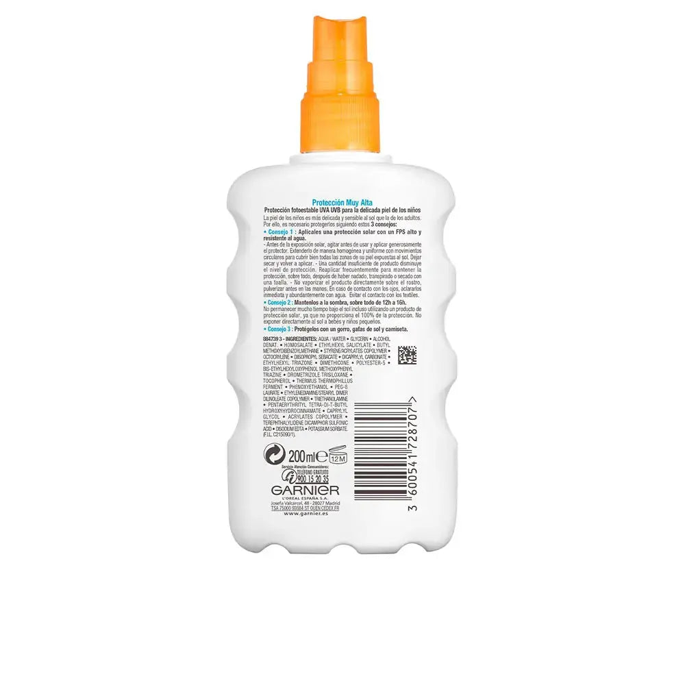 Garnier NIÑOS sensitive advanced SPF50+  Protection solaire corps 200ML GARNIER