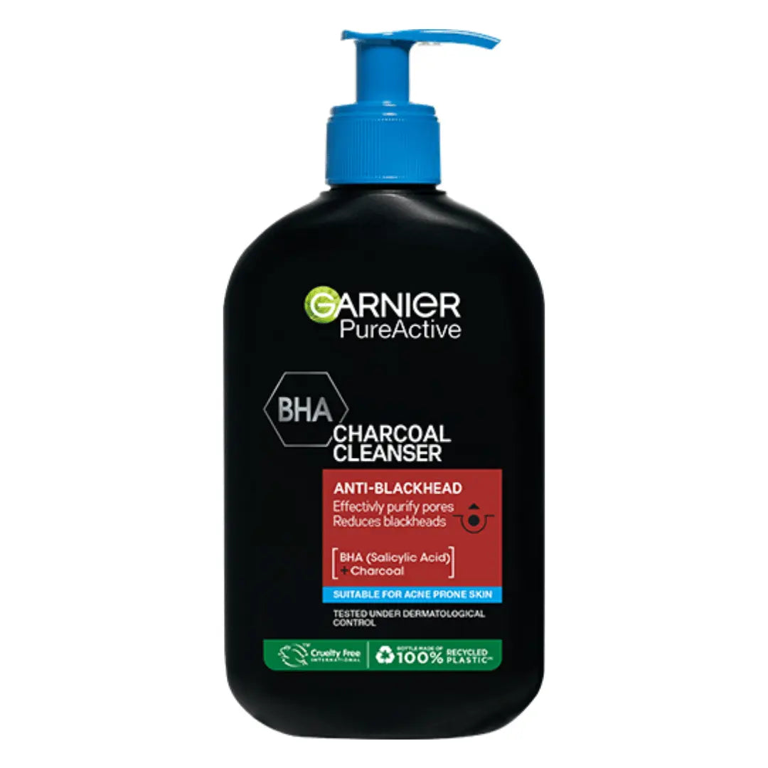 Garnier Nettoyant Quotidien Visage Pur Active BHA (Acide Salicylique) + Charbon 250ML GARNIER