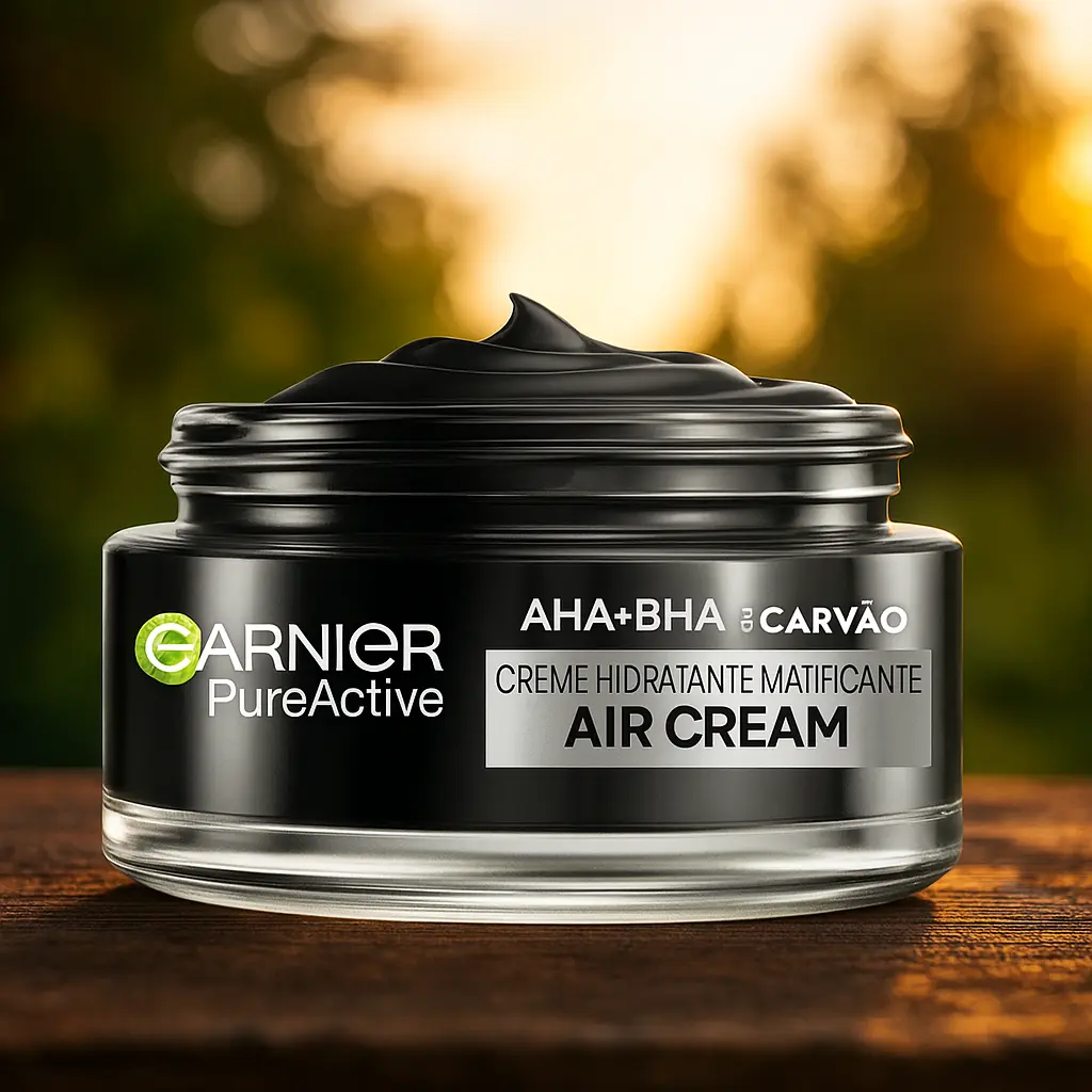 Garnier Pure Active AHA+BHA Crème Aérienne Matifiante Quotidienne au Charbon 50ml NEW GARNIER
