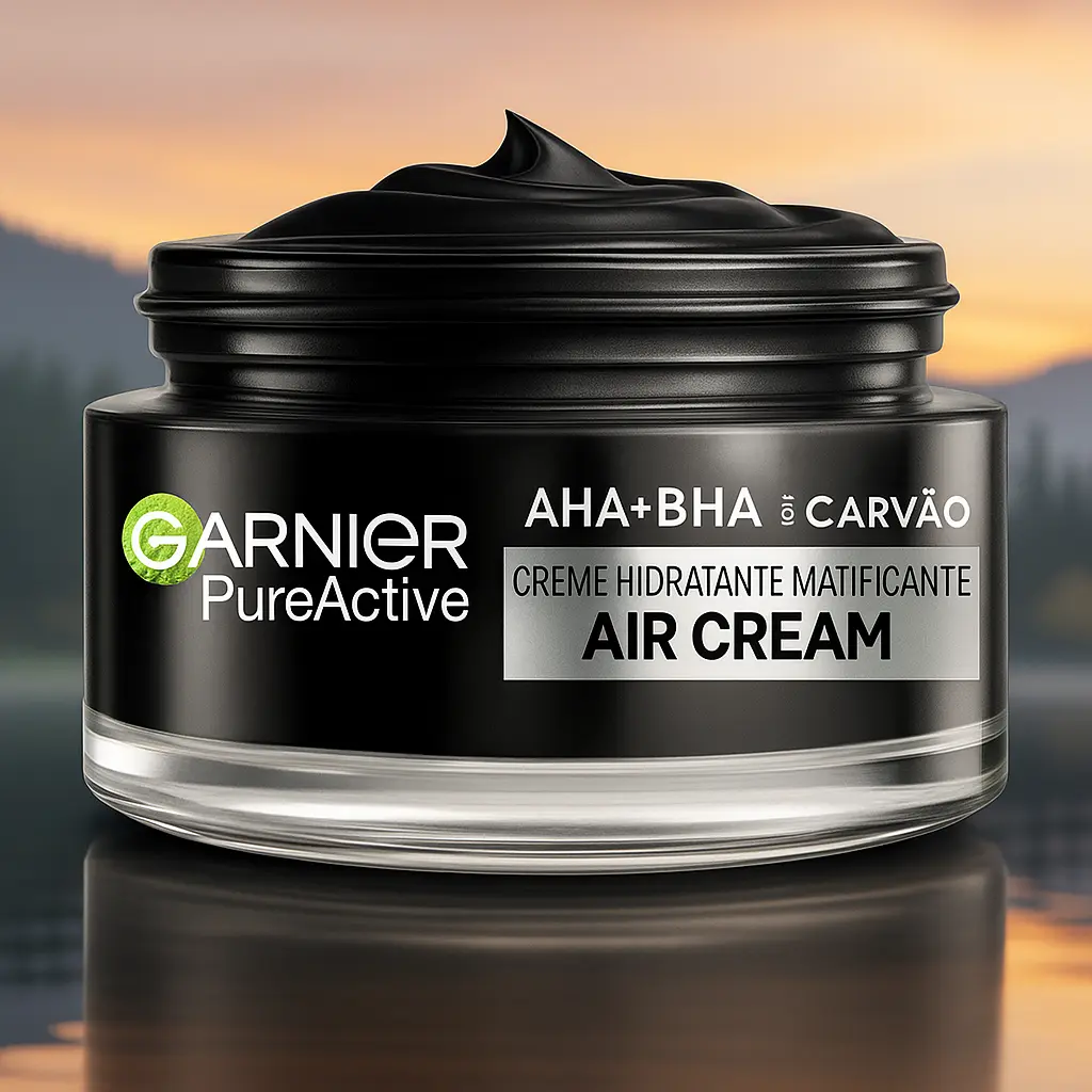 Garnier Pure Active AHA+BHA Crème Aérienne Matifiante Quotidienne au Charbon 50ml NEW GARNIER