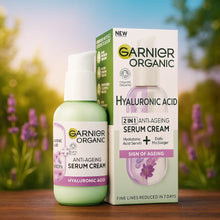 Charger l&#39;image dans la galerie, Garnier Sérum Crème Anti-Âge 2en1 à l&#39;Acide Hyaluronique Bio 50 ml GARNIER
