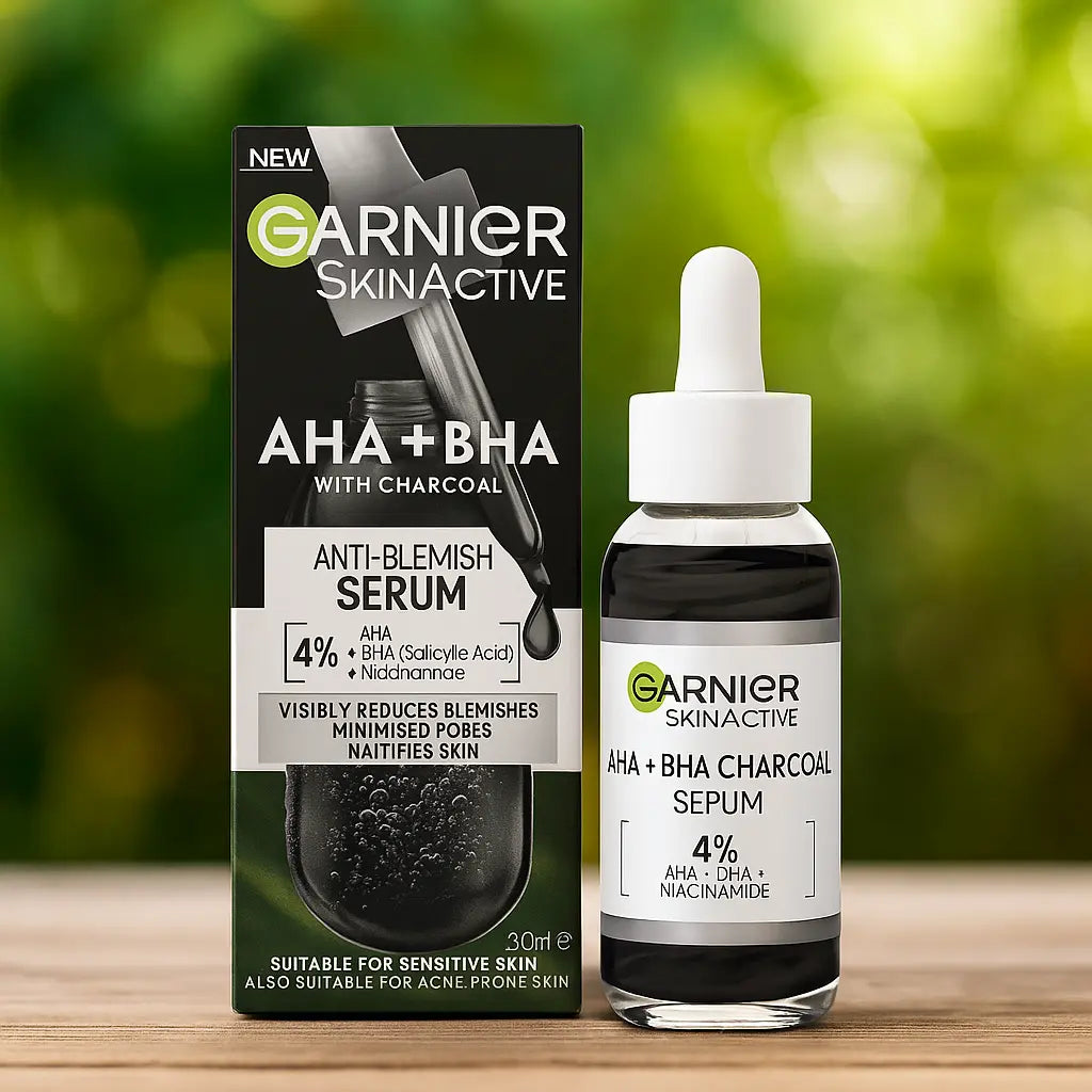 Garnier Skinactive 4% AHA + BHA & Sérum au Charbon de Niacinamide GARNIER