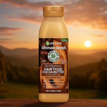 Charger l&#39;image dans la galerie, Garnier Ultimate Blends Shampoing au beurre de cacao pour cheveux secs et bouclés 350 ml GARNIER

