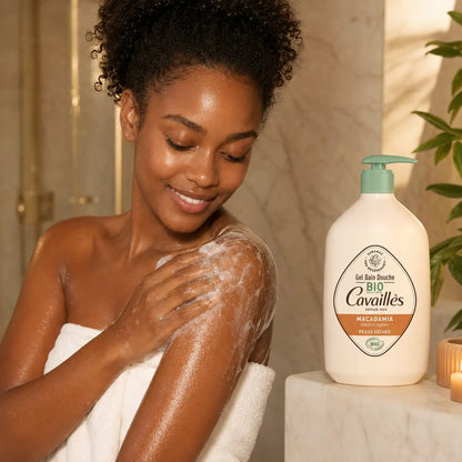 Gel Bain & Douche Surgras Bio Rogé Cavaillès Macadamia Peaux Sèches — 1 L