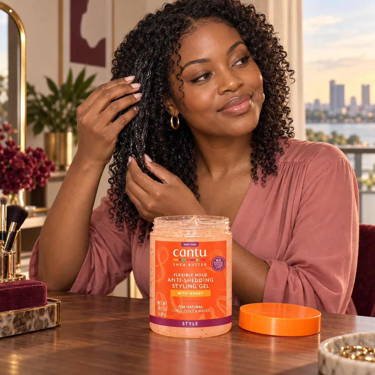 Gel Coiffant Cantu Maximum Hold au Miel 524 g