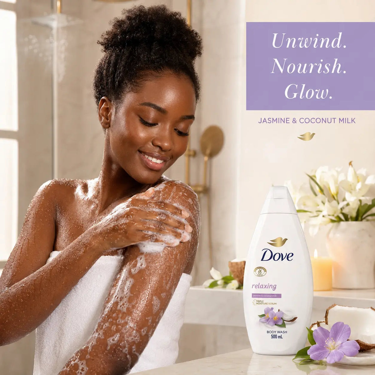 Gel Douche Hydratant Dove Coconut Milk & Jasmine Petals — 500 ml Dove