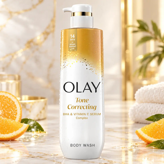 Gel Douche Unifiant Olay Tone Correcting — BHA & Sérum Vitamine C — 591 ml