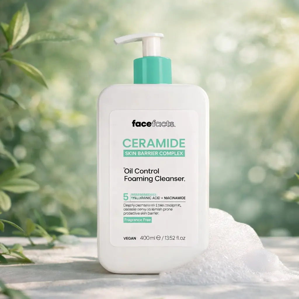 Gel Nettoyant Moussant Face Facts Céramides Contrôle du Sébum 400 ml
