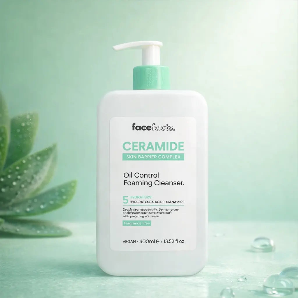 Gel Nettoyant Moussant Face Facts Céramides Contrôle du Sébum 400 ml