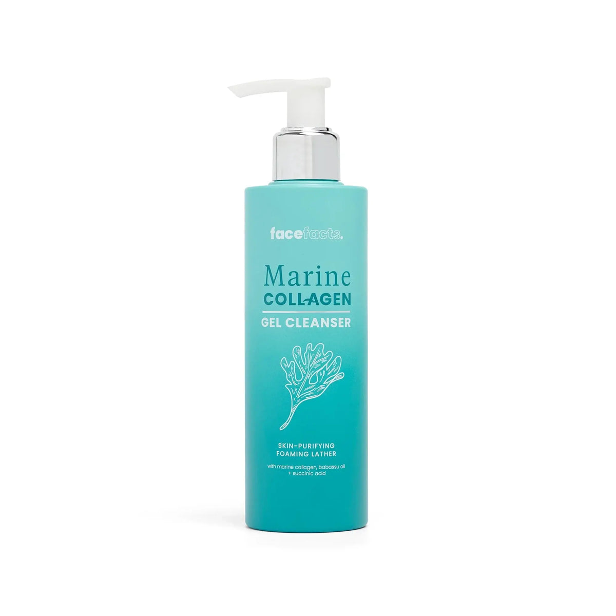 Gel Nettoyant Moussant Face Facts Marine Collagen — Collagène Marin & Babassu — 200 ml