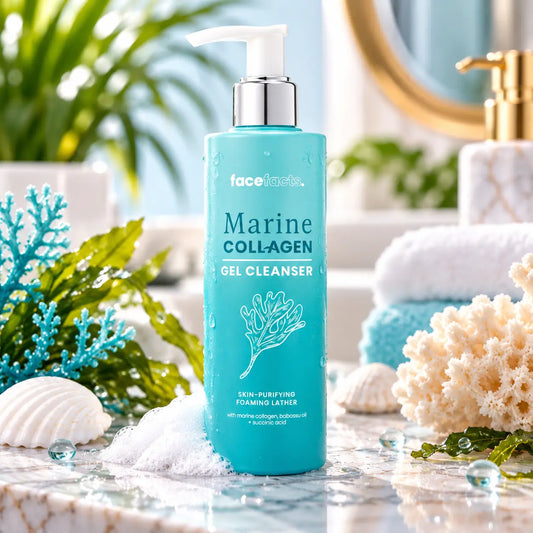 Gel Nettoyant Moussant Face Facts Marine Collagen — Collagène Marin & Babassu — 200 ml