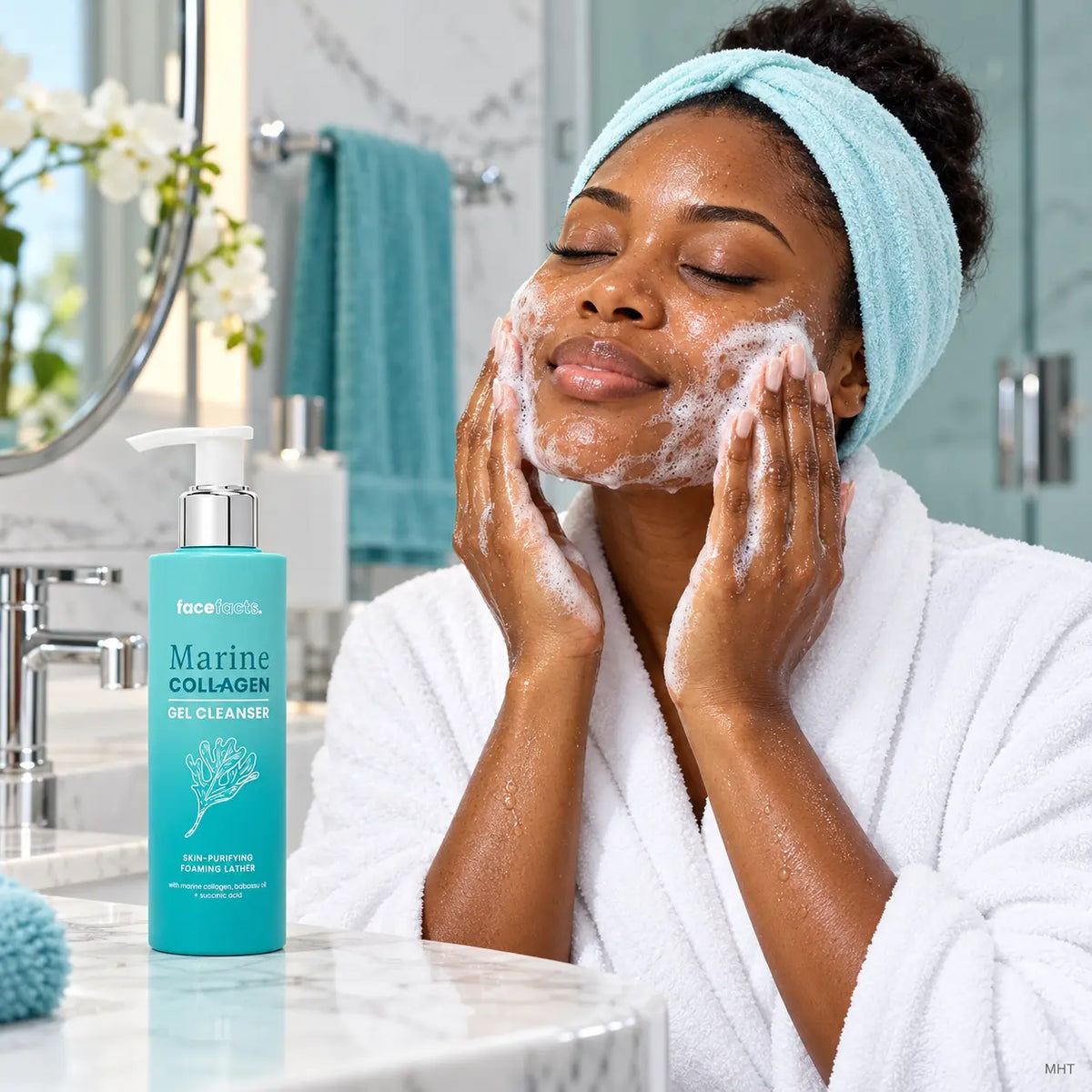 Gel Nettoyant Moussant Face Facts Marine Collagen — Collagène Marin & Babassu — 200 ml