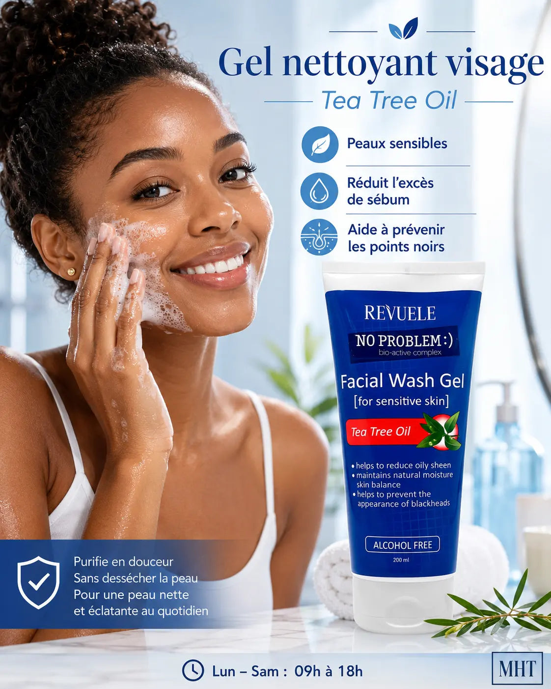 Gel Nettoyant Visage Revuele No Problem Tea Tree — 200 ml