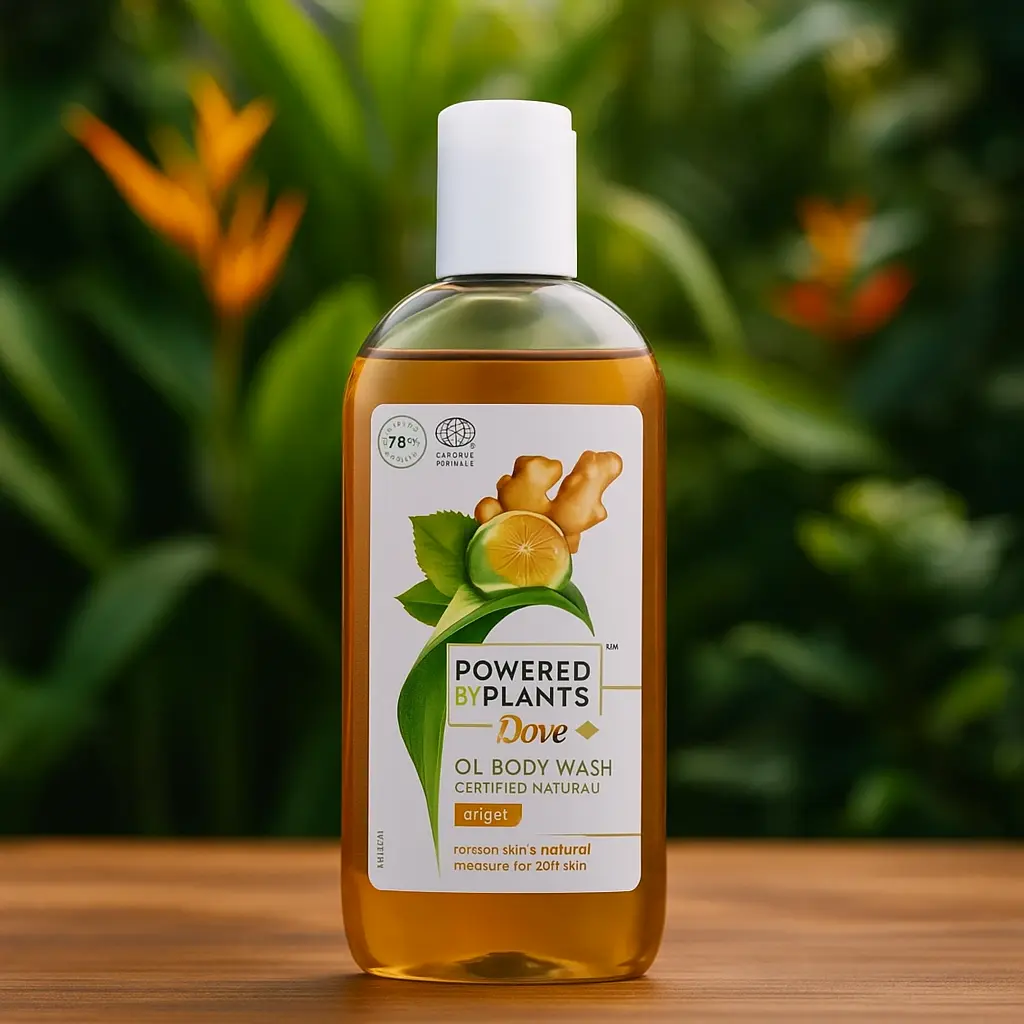 Gel douche au gingembre à base de plantes, nettoyant pour le corps à l'huile de gingembre 250 ml DOVE