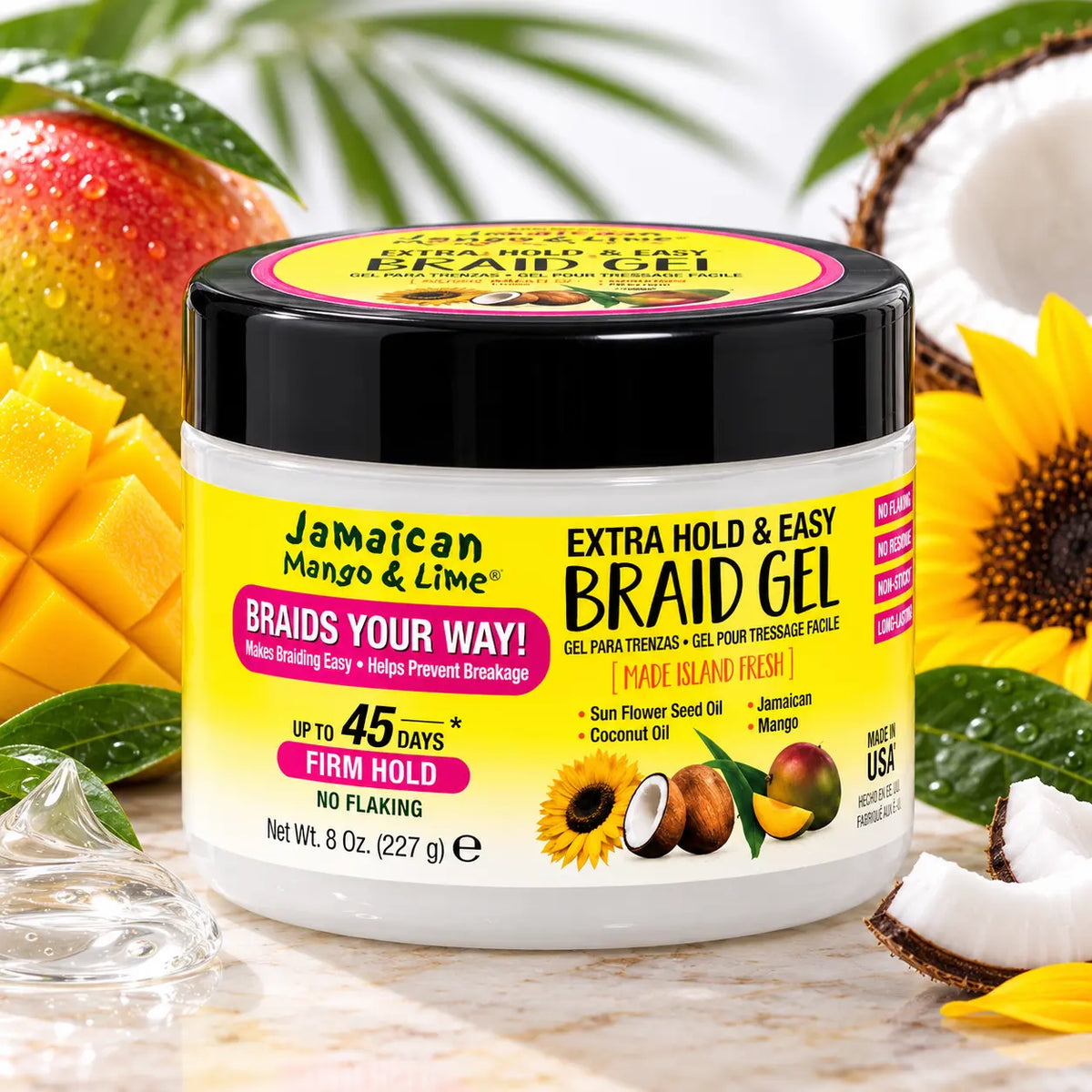 Gel pour Tresses Tenue Flexible & Brillance Jamaican Mango & Lime — 227 g