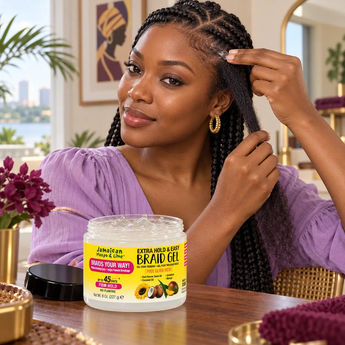 Gel pour Tresses Tenue Flexible & Brillance Jamaican Mango & Lime — 227 g