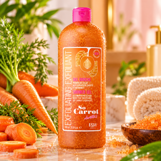 Gel Douche Exfoliant Fair & White So Carrot — Extraits de Carotte & Noyaux d'Abricot — 940 ml