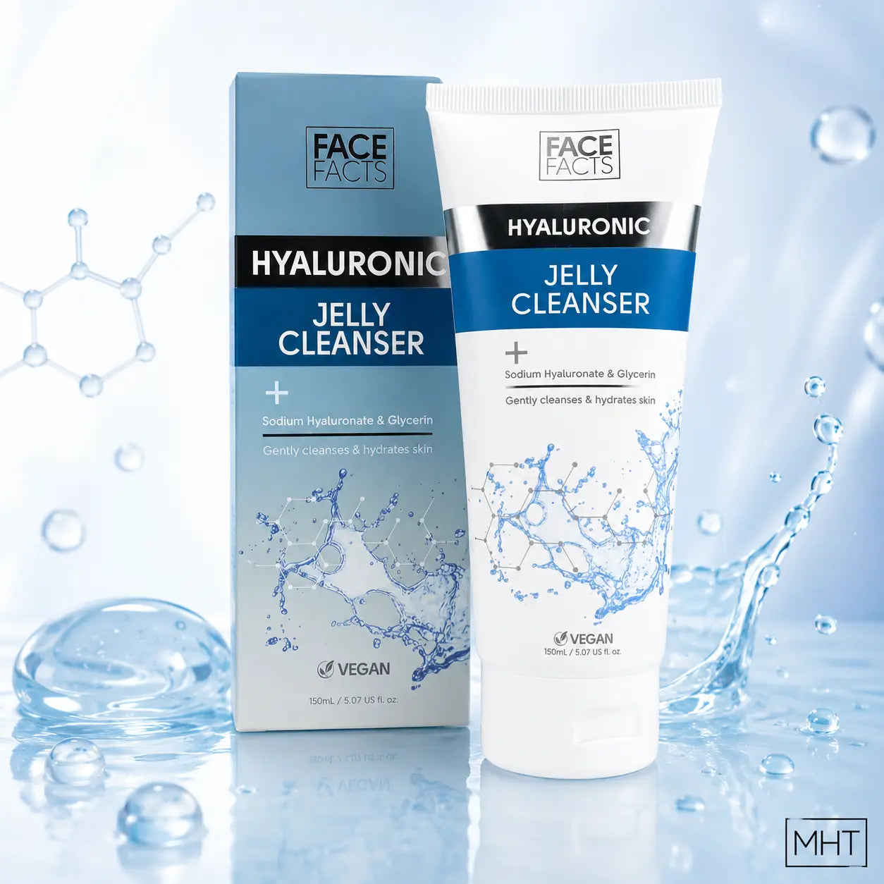 Gelée Nettoyante Visage Face Facts Acide Hyaluronique 150 ml