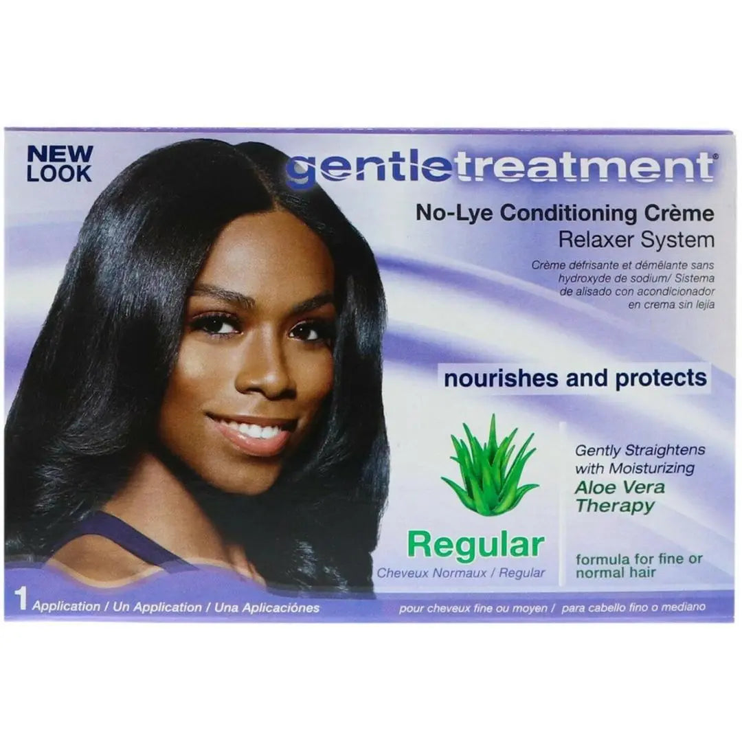 Gentle Treatment No-Lye Conditioning Creme Relaxer System, Regular  (Lot de 3) Gentletreatment