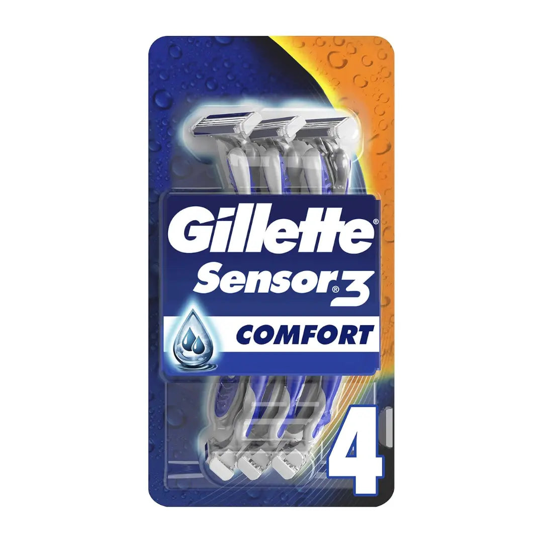 Gillette Sensor3 Comfort lot de 4 rasoirs jetables pour hommes GILLETTE