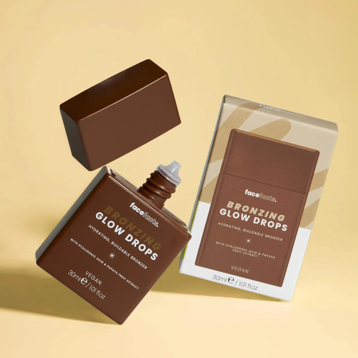 Gouttes Bronzantes Éclat Face Facts — Bronzeur Liquide Modulable — 30 ml