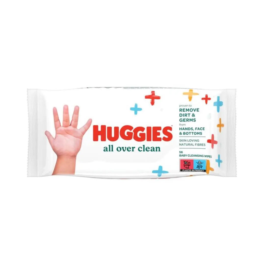 Huggies Lingette nettoyante mains, visage et fesses 56 feuilles HUGGIES