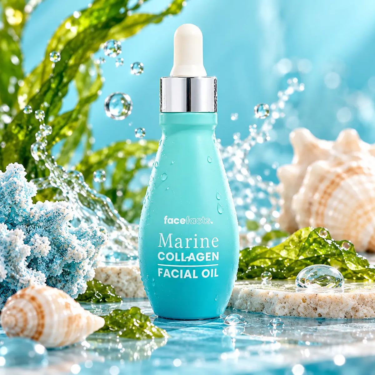 Huile Visage Face Facts Marine Collagen — Collagène Marin, Myrtille & Goji — 30 ml