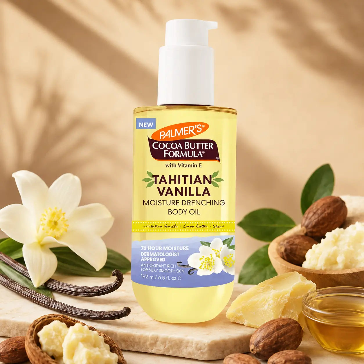 Huile corps hydratante Palmer's Tahitian Vanilla — 192 ml