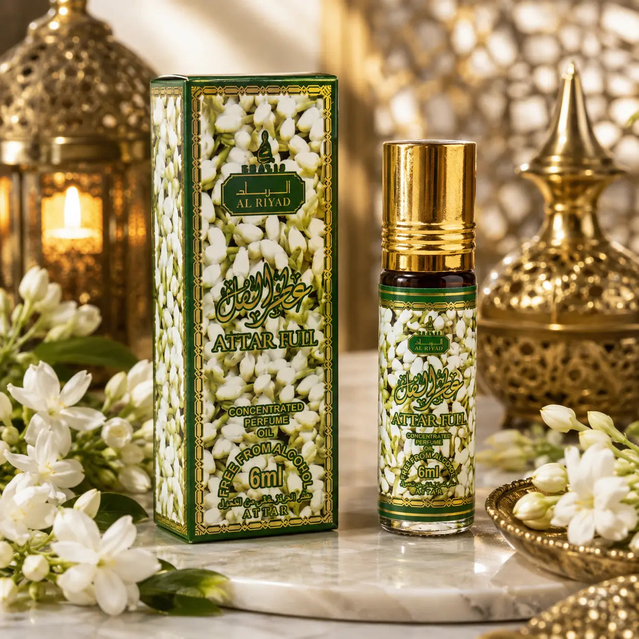 Huile de parfum concentrée Al Riyad Attar Full Jasmin — 6 ml