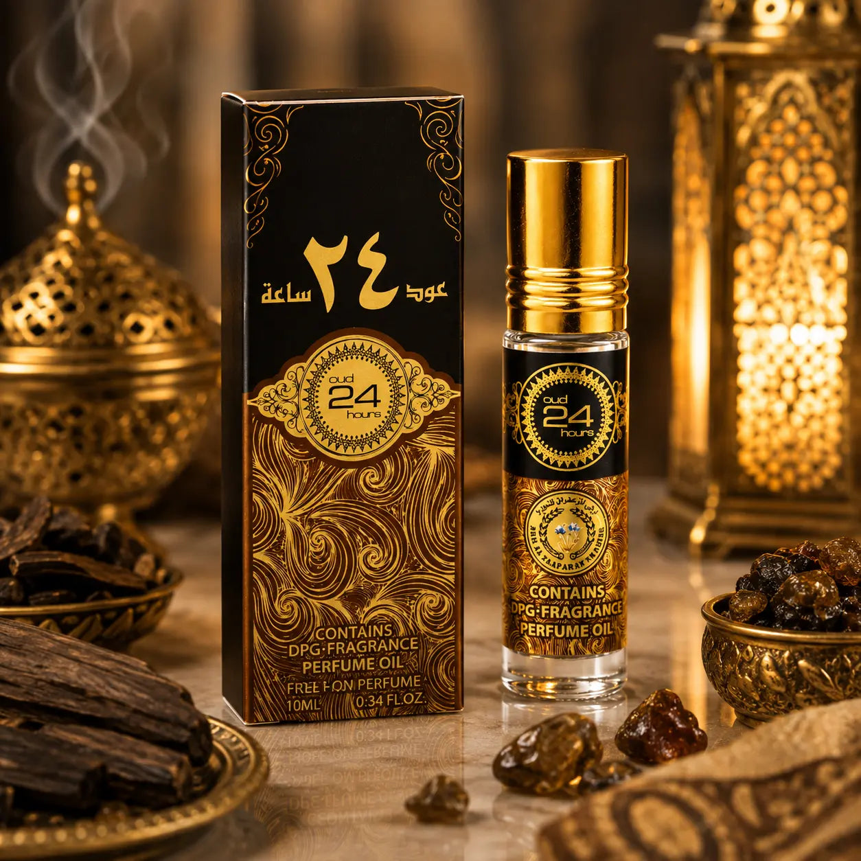 Huile de parfum concentrée Ard Al Zaafaran Oud 24 Hours — 10 ml