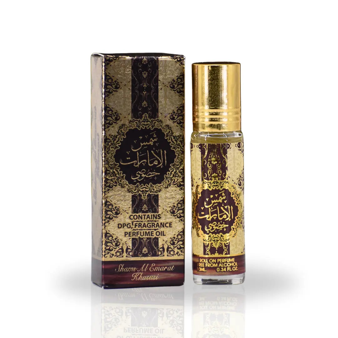 Huile de parfum Ard Al Zaafaran Shams Al Emarat Khususi roll-on 10 ml sans alcool