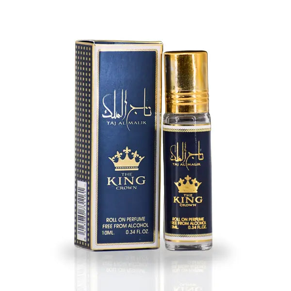 Huile de parfum Ard Al Zaafaran Taj Al Malik The King Crown roll-on 10 ml sans alcool