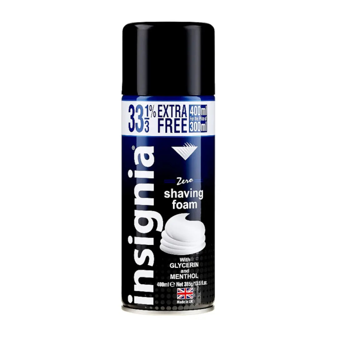 Insignia Mousse à raser Zero à la glycérine et au menthol 400 ml GILLETTE
