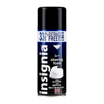 Mousse à Raser Insignia Zero Glycérine & Menthol — 400 ml