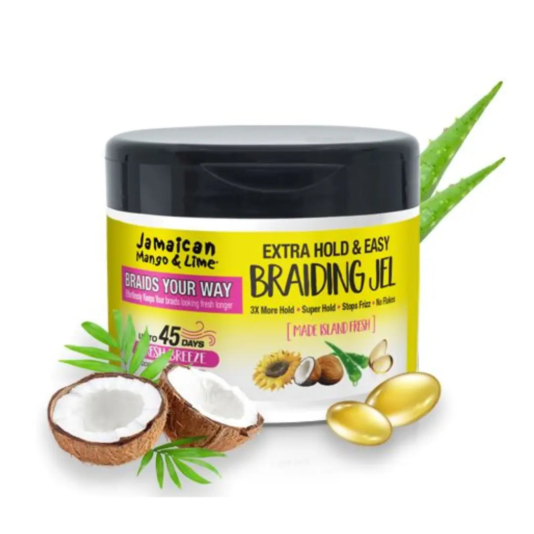 Jamaican Mango & Lime Gel pour tresses tenue flexible et brillance 227 g JAMAICAN MANGO & LIME