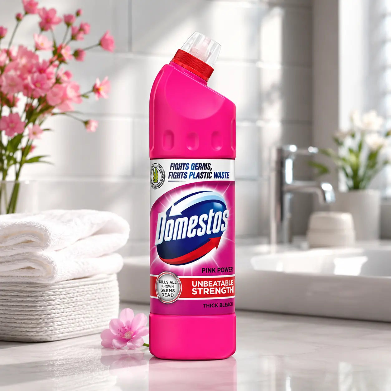 Javel Épaisse Désinfectante WC & Surfaces Domestos Pink Power — 750 ml