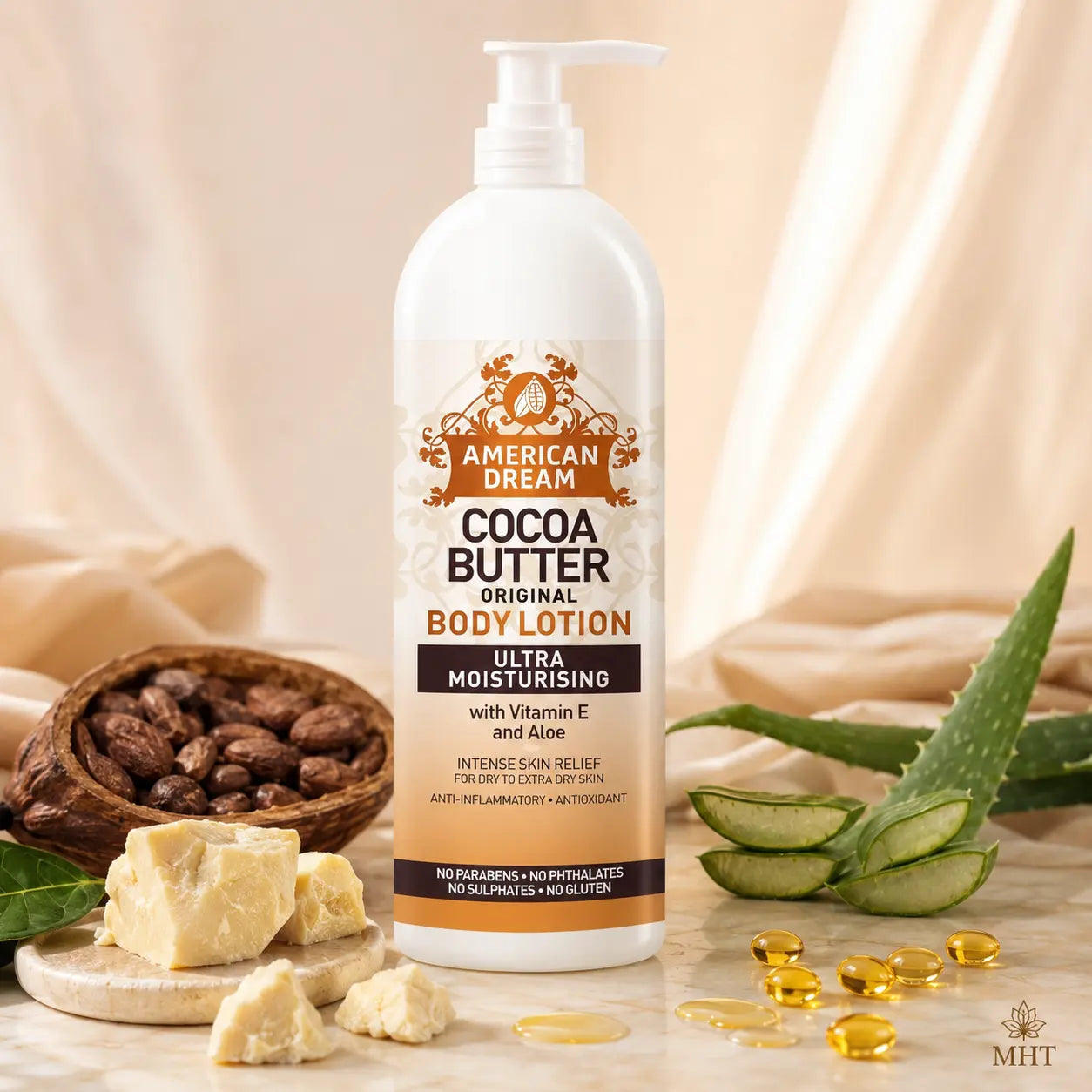 Lait Corps American Dream Cocoa Butter Original Vitamine E & Aloe Vera — 473 ml