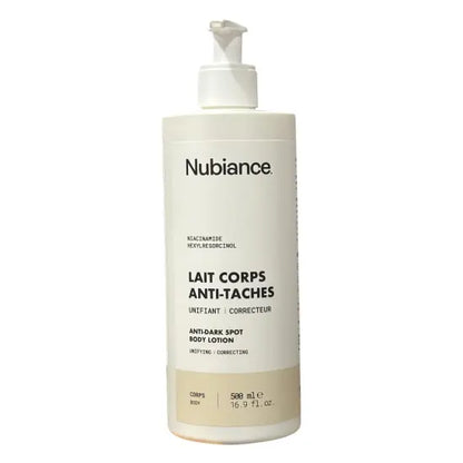 Lait Corps Anti-Taches Nubiance HRB-3 Unifiant & Hydratant — Niacinamide & Hexylrésorcinol — 500 ml