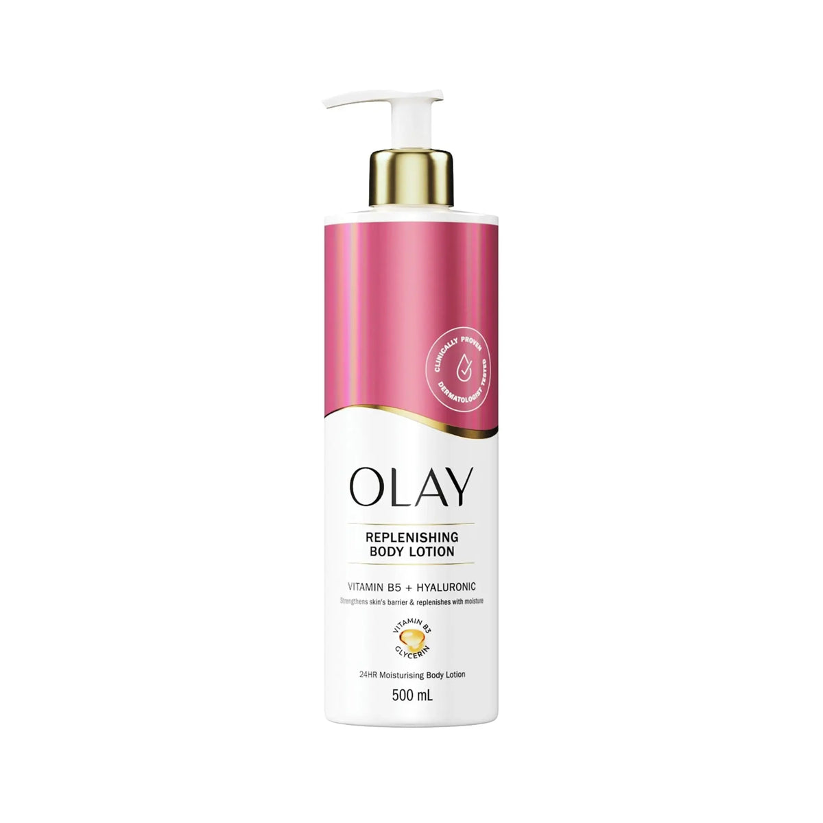 Lait Corps Hydratant Olay Replenishing Vitamine B5 + Acide Hyaluronique — 500 ml