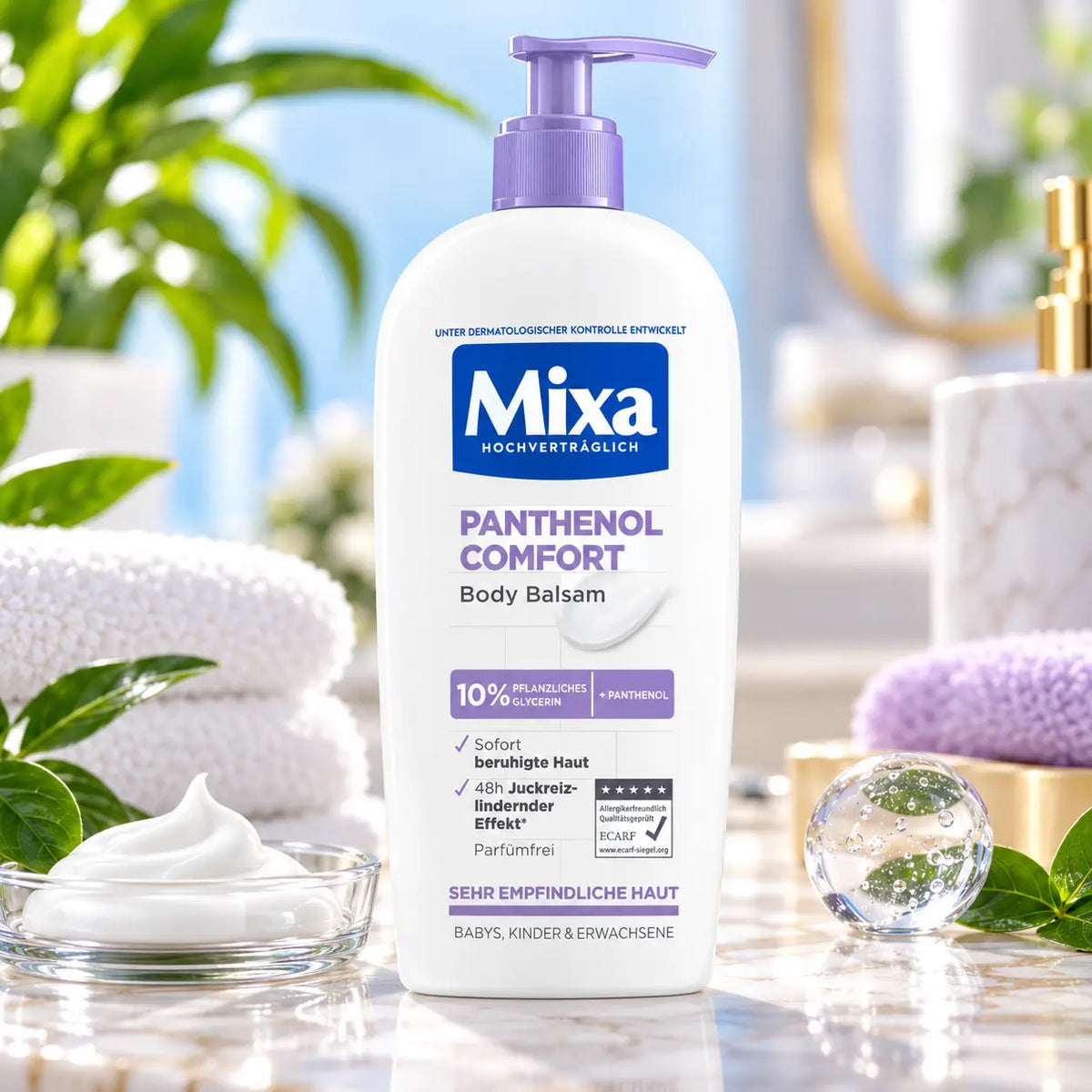 Lait Corps Réparateur Mixa Panthénol Comfort — 400 ml