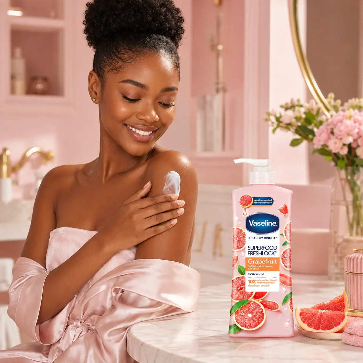 Lait Corps Vaseline Healthy Bright Superfood Freshlock Grapefruit — 320 ml